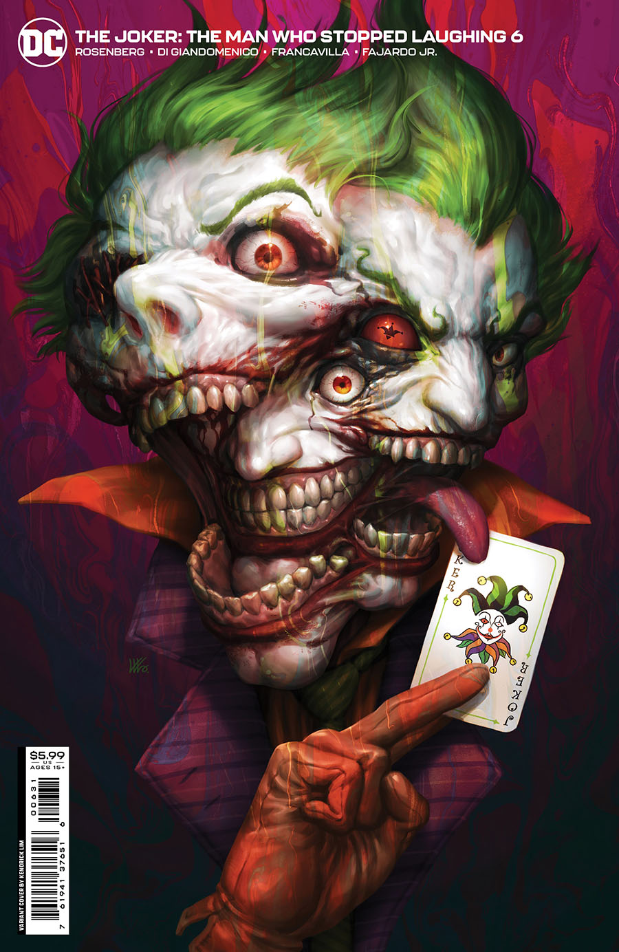 Joker The Man Who Stopped Laughing #6 Cover C Variant Kendrick kunkka Lim Cover