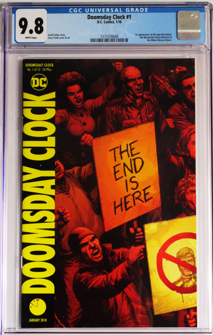 Doomsday Clock #1 Cover L 1st Ptg Regular Gary Frank Cover CGC 9.8