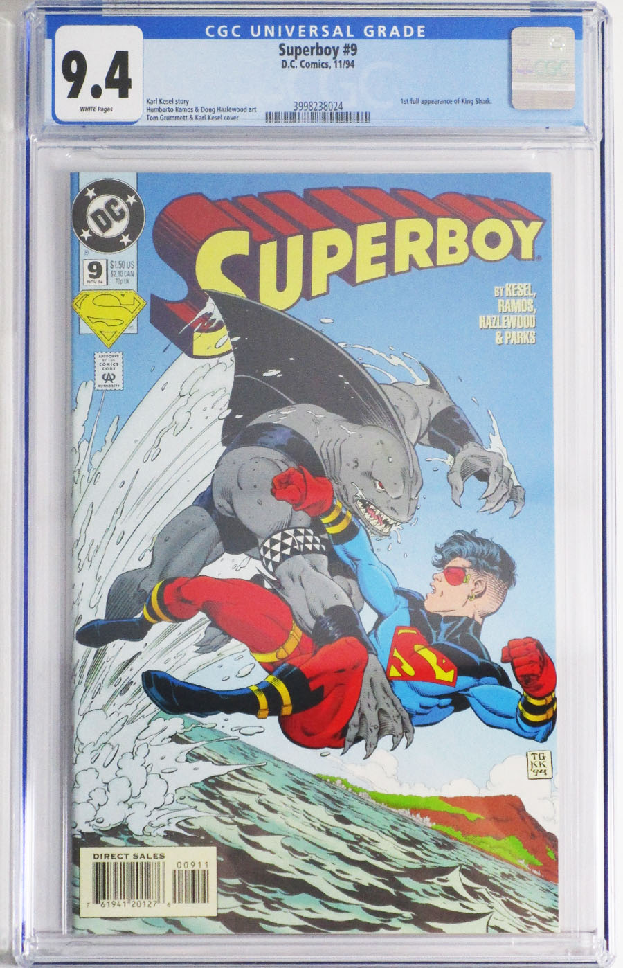 Superboy Vol 3 #9 Cover B CGC 9.4