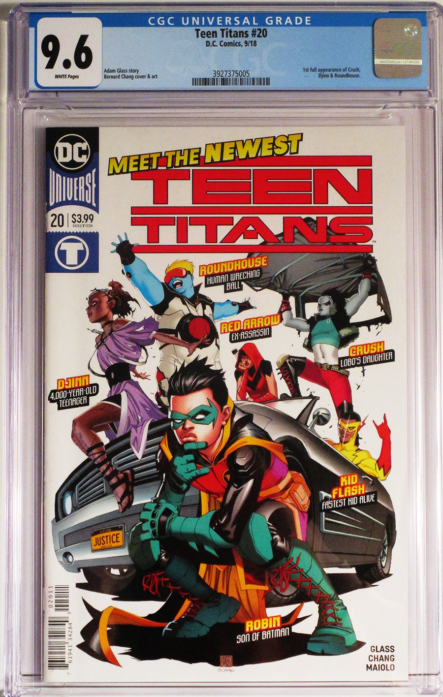 Teen Titans Vol 6 #20 Cover H Regular Bernard Chang Cover CGC 9.6