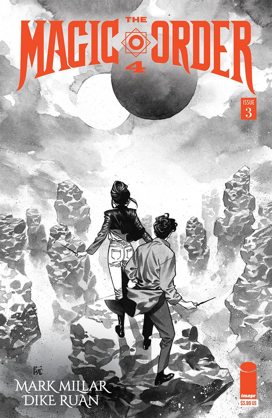 Magic Order 4 #3 Cover B Variant Dike Ruan Black & White Cover