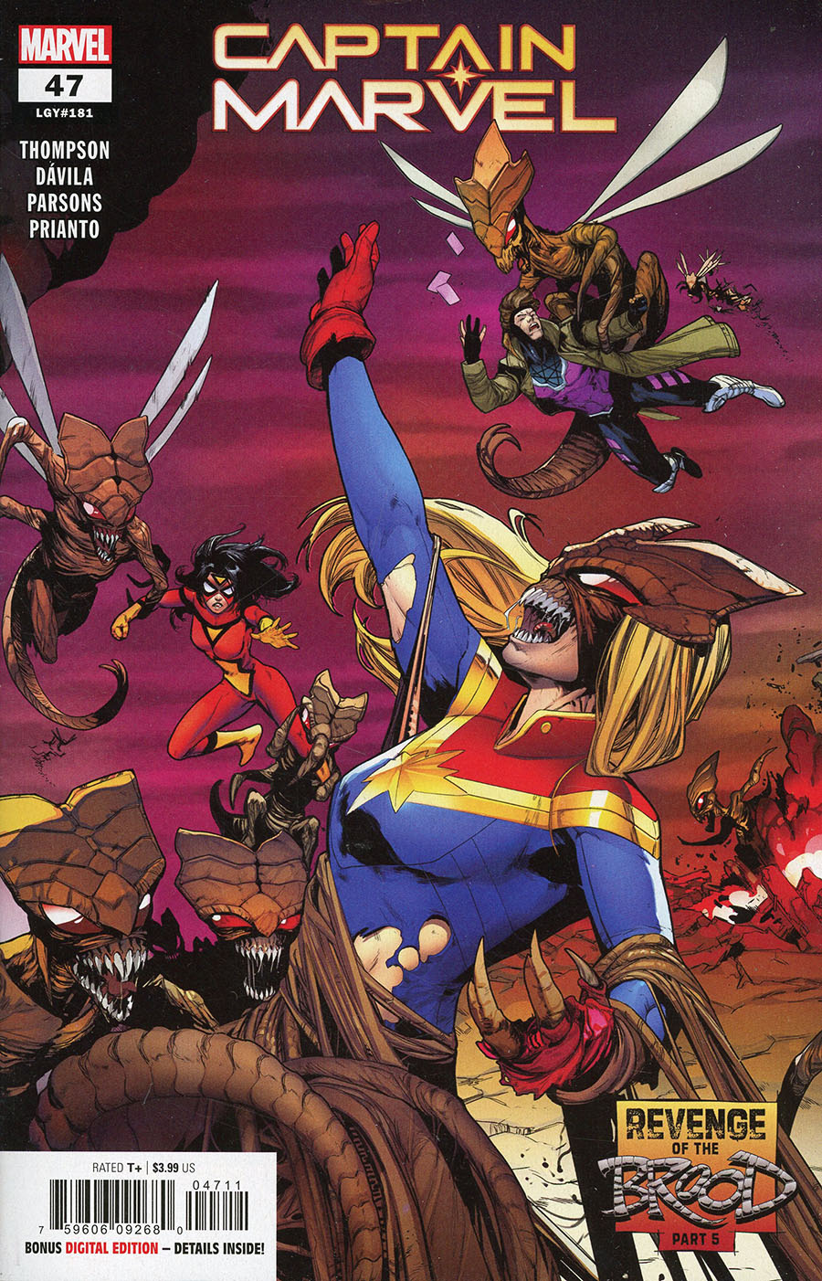 Captain Marvel Vol 9 #47 Cover A Regular Juan Frigeri Cover (Revenge Of The Brood Tie-In)