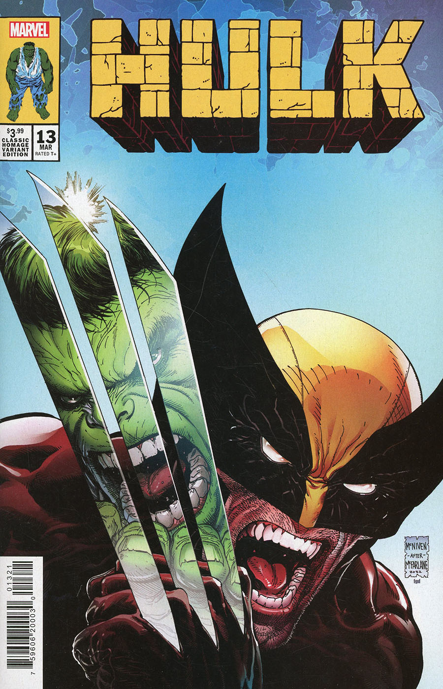 Hulk Vol 5 #13 Cover B Variant Steve McNiven Classic Homage Cover