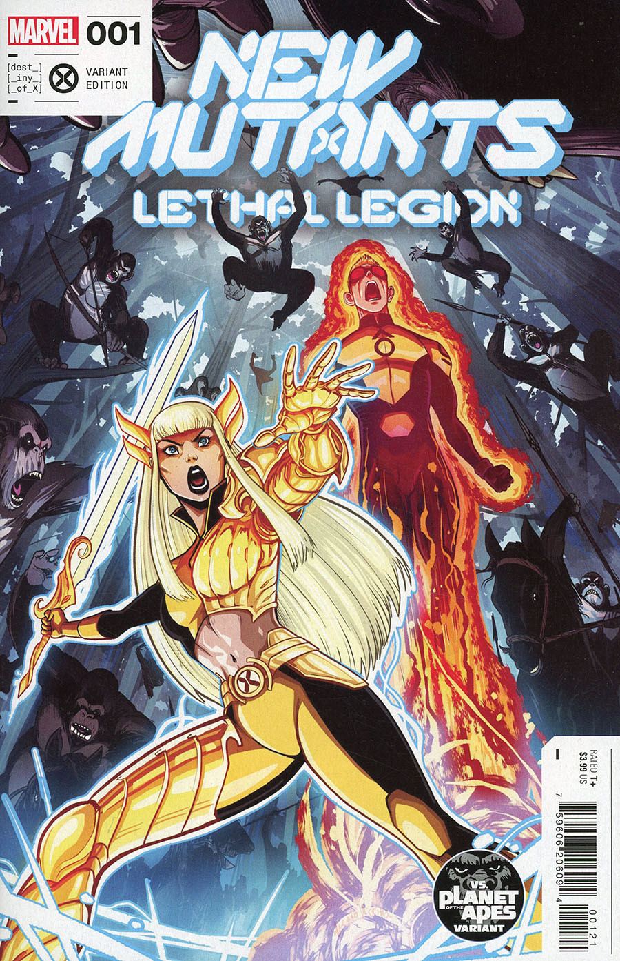 New Mutants Lethal Legion #1 Cover B Variant Luciano Vecchio Planet Of The Apes Cover