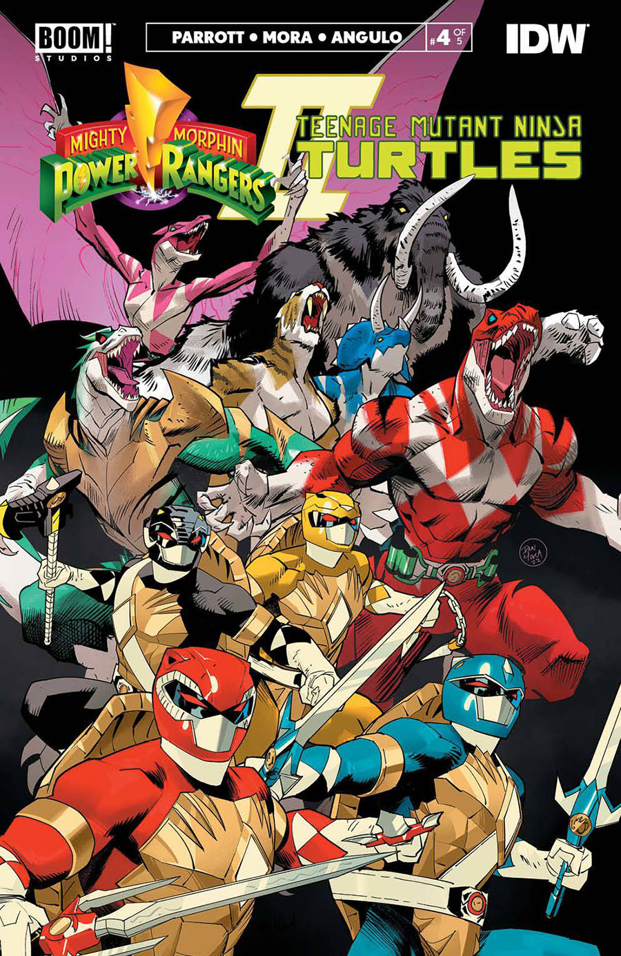 Mighty Morphin Power Rangers Teenage Mutant Ninja Turtles II #4 Cover A Regular Dan Mora Cover