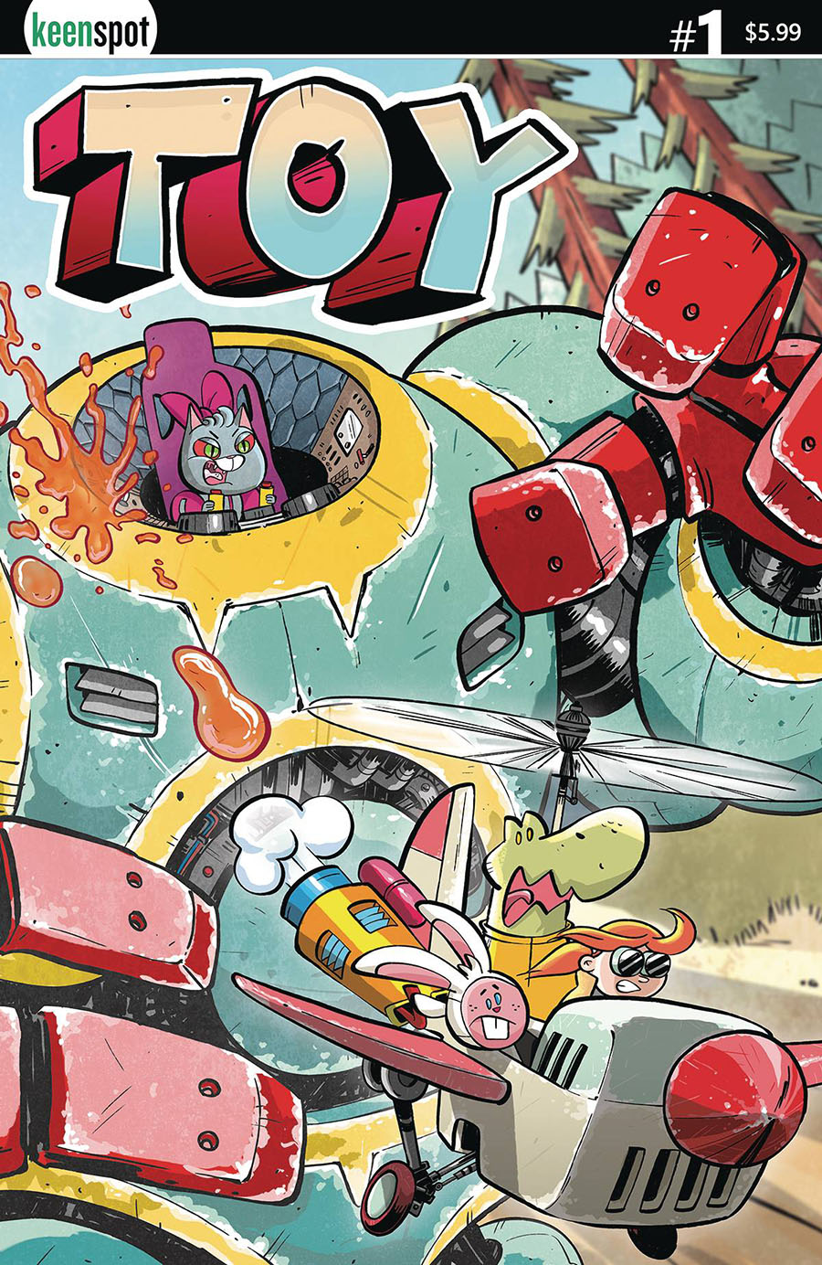 Toy #1 Cover A Regular Wilson Gandolpho Kitty Mechsuit Attack Cover