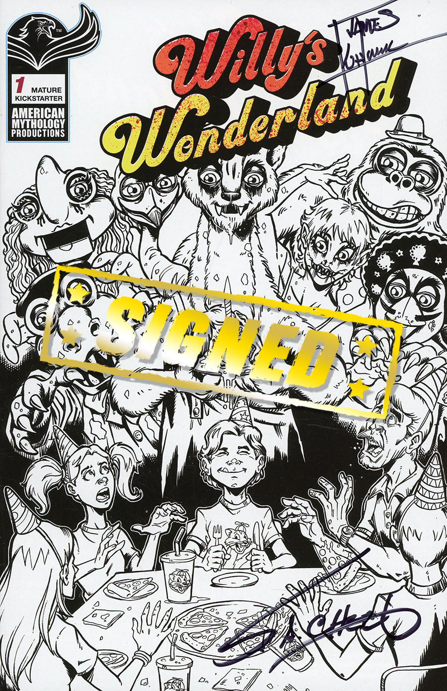 Willys Wonderland Prequel #1 Cover L Limited Edition Puis Calzada Kickstarter Cover Signed By SA Check & James Kuhoric