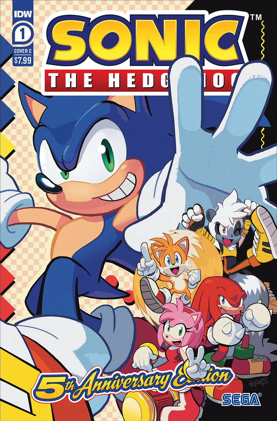 Sonic The Hedgehog Vol 3 #1 5th Anniversary Edition Cover C Variant Matt Herms Cover