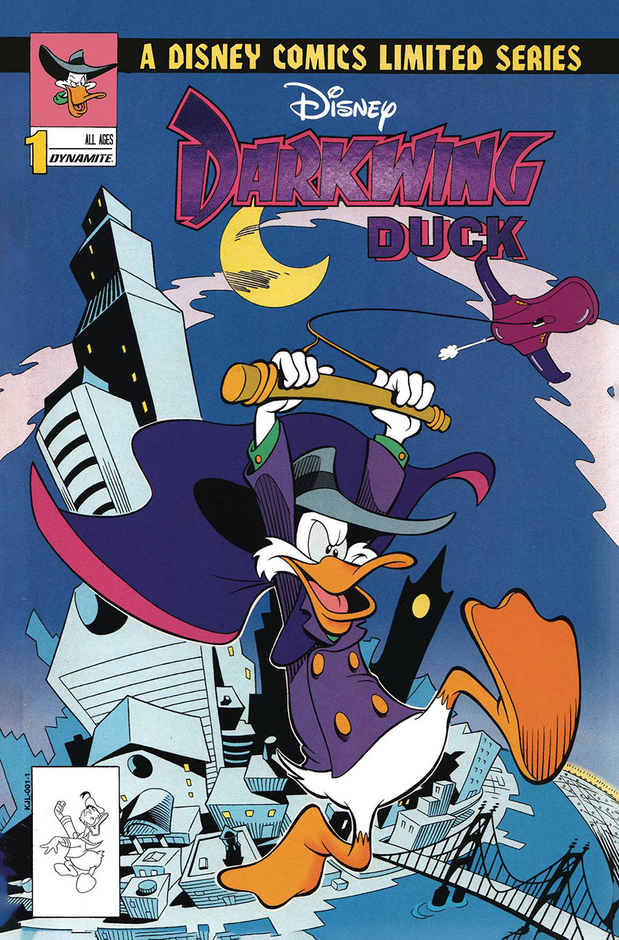 Darkwing Duck #1 Facsimile Edition Cover E Variant John Blair Moore Purple Foil Cover