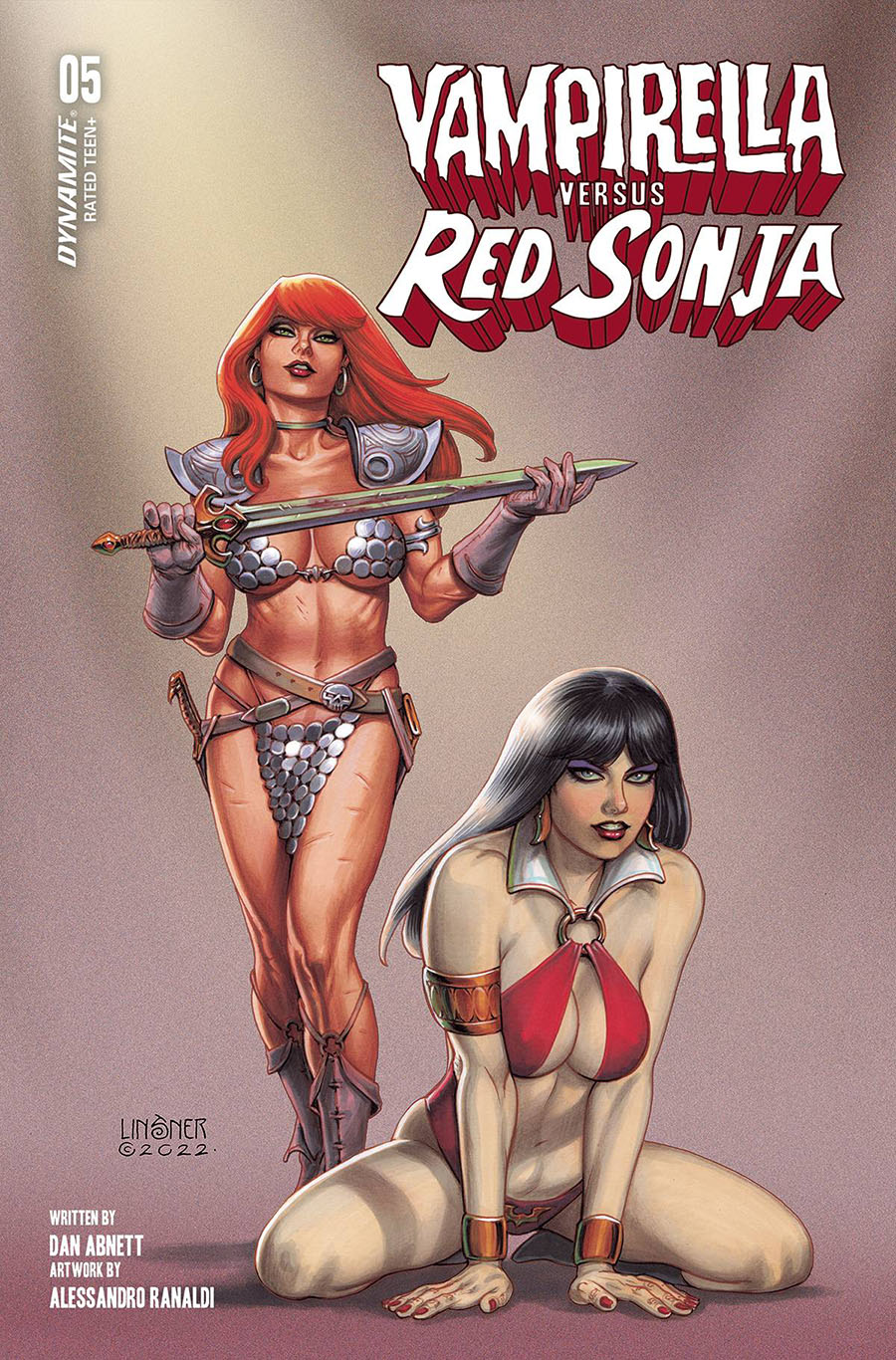 Vampirella vs Red Sonja #5 Cover B Variant Joseph Michael Linsner Cover