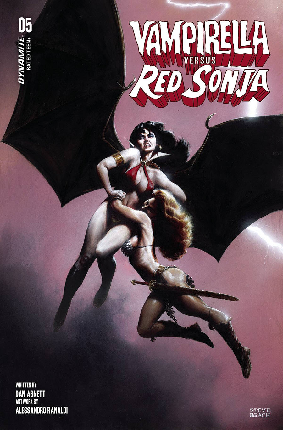 Vampirella vs Red Sonja #5 Cover C Variant Steve Beach Cover