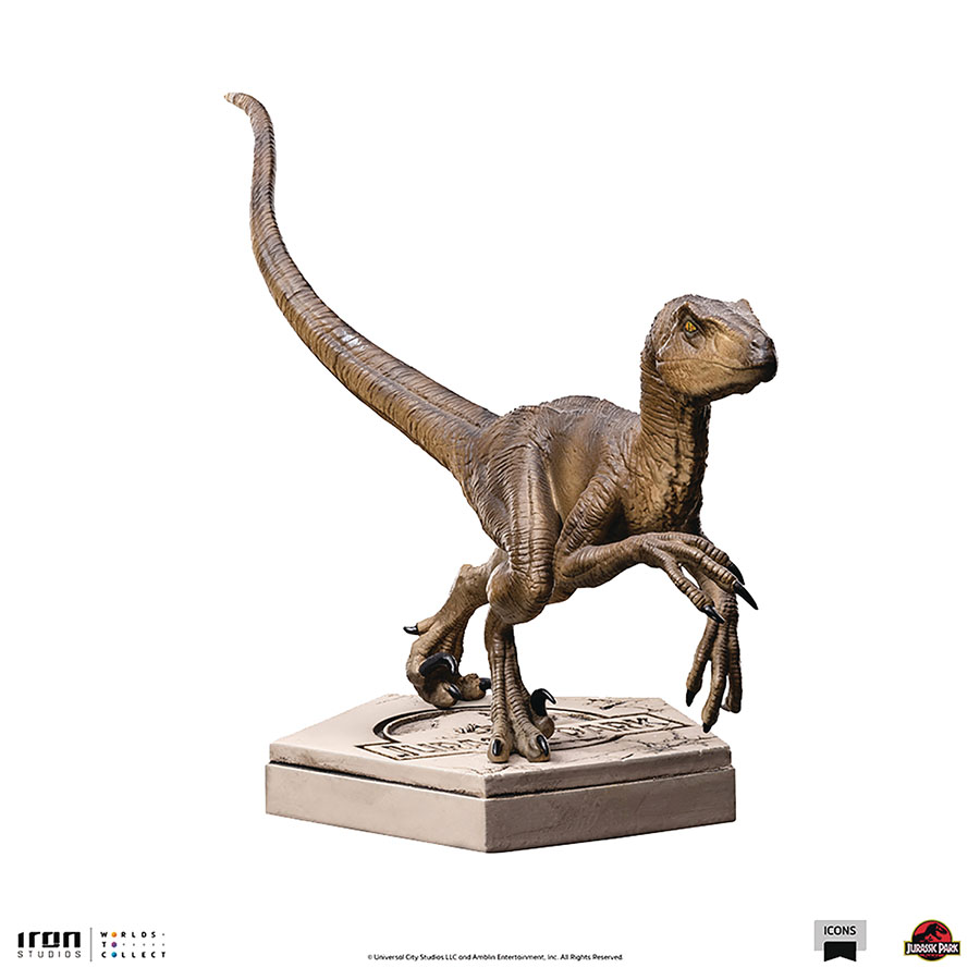 Jurassic Park Velociraptor B Icons Statue