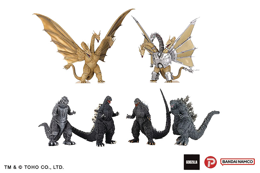 History Of Godzilla Part 1 Hyper Model Trading Figure Blind Mystery Box 6-Piece Display