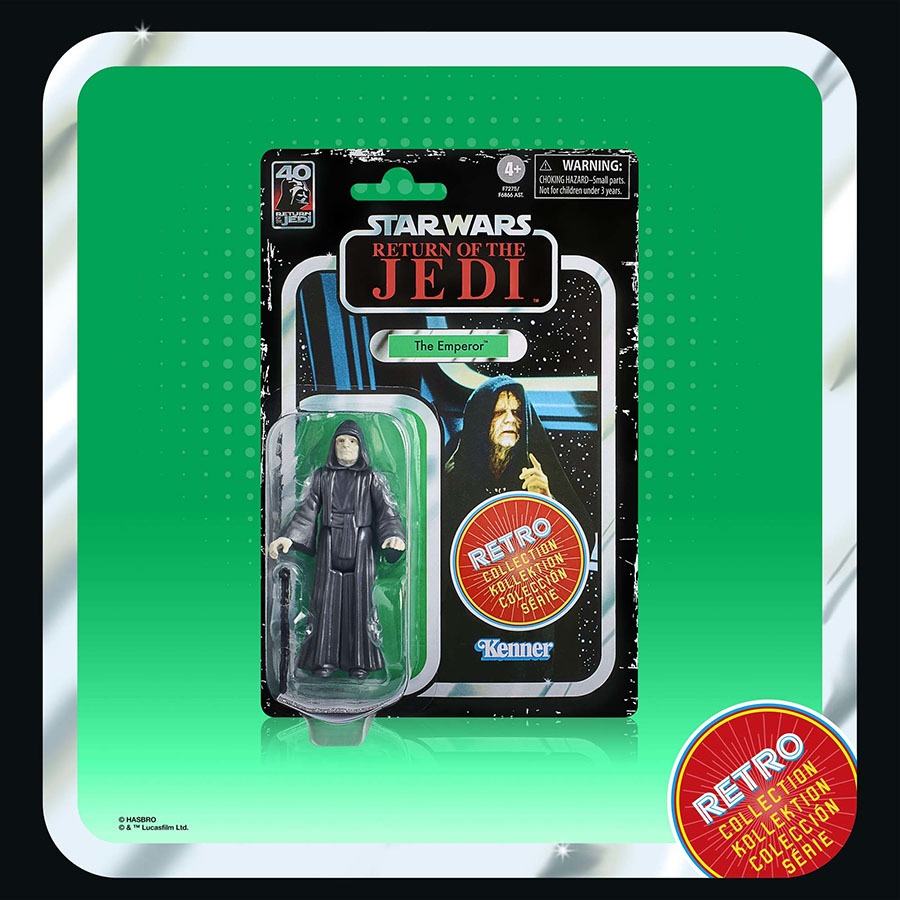Star Wars Retro Collection Return Of The Jedi 40th Anniversary Emperor Palpatine 3.75-Inch Action Figure Case