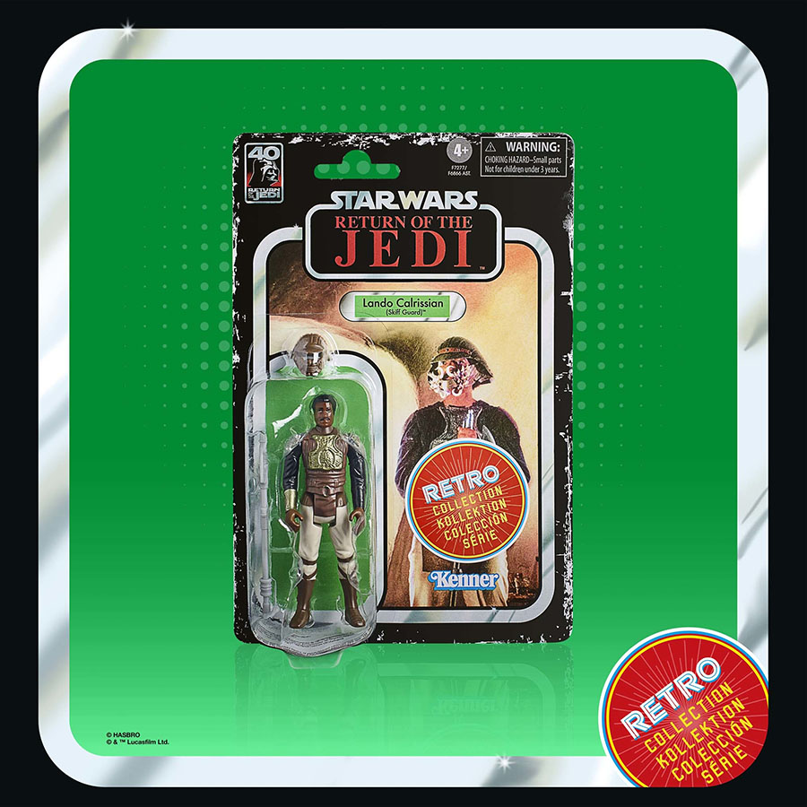 Star Wars Retro Collection Return Of The Jedi 40th Anniversary Lando Calrissian Skiff Guard 3.75-Inch Action Figure Case