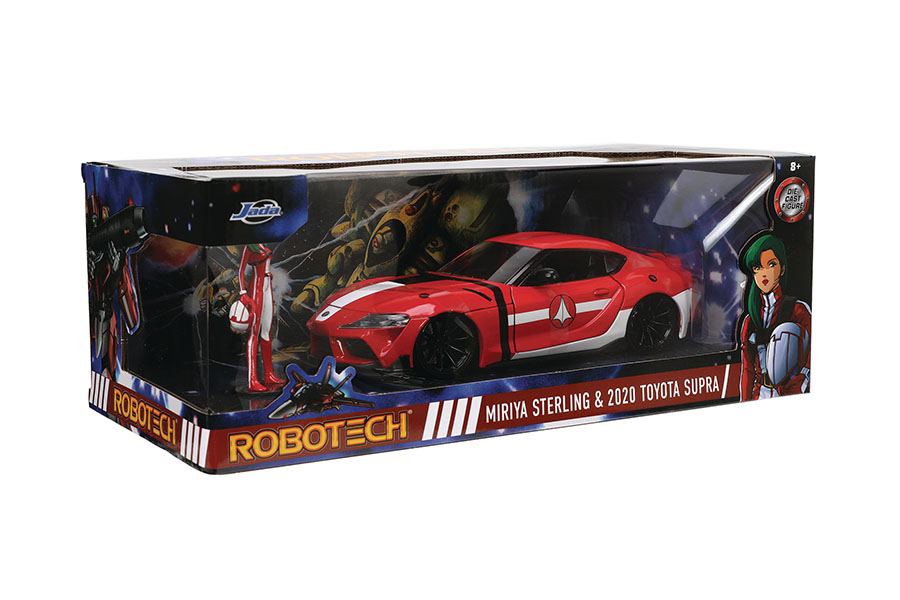 Hollywood Rides Robotech Miriya Sterling Supra 1/24 Scale Die-Cast Vehicle With Figure