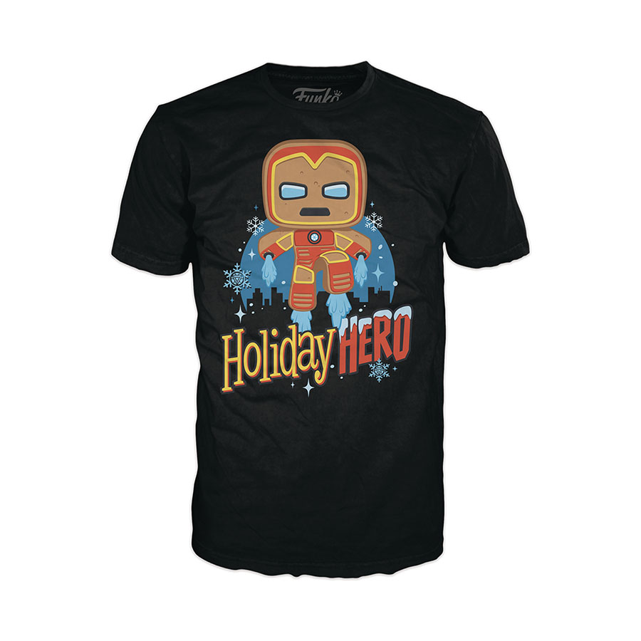 POP Boxed Tee Marvel Holiday Gingerbread Iron Man T-Shirt XXX-Large