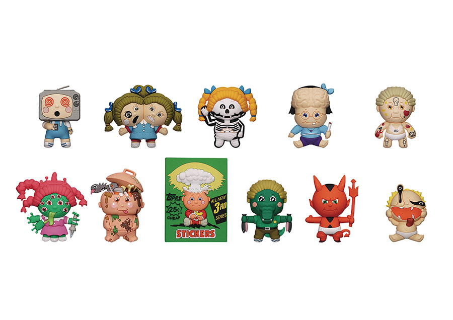 Garbage Pail Kids 3D Foam Bag Clip Series 2 Blind Mystery Box 24-Piece Display