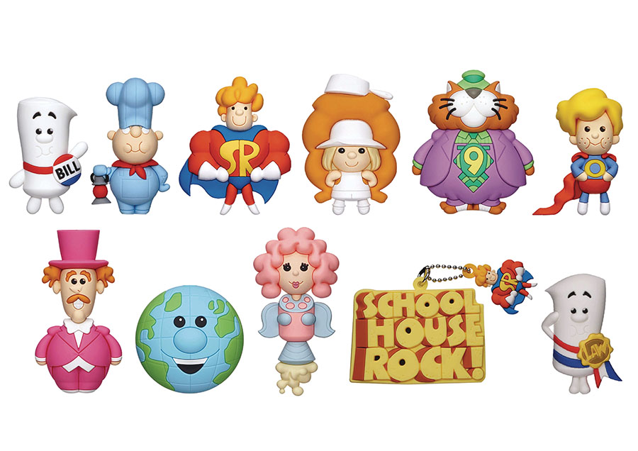 Schoolhouse Rock 3D Foam Bag Clip Blind Mystery Box 24-Piece Display