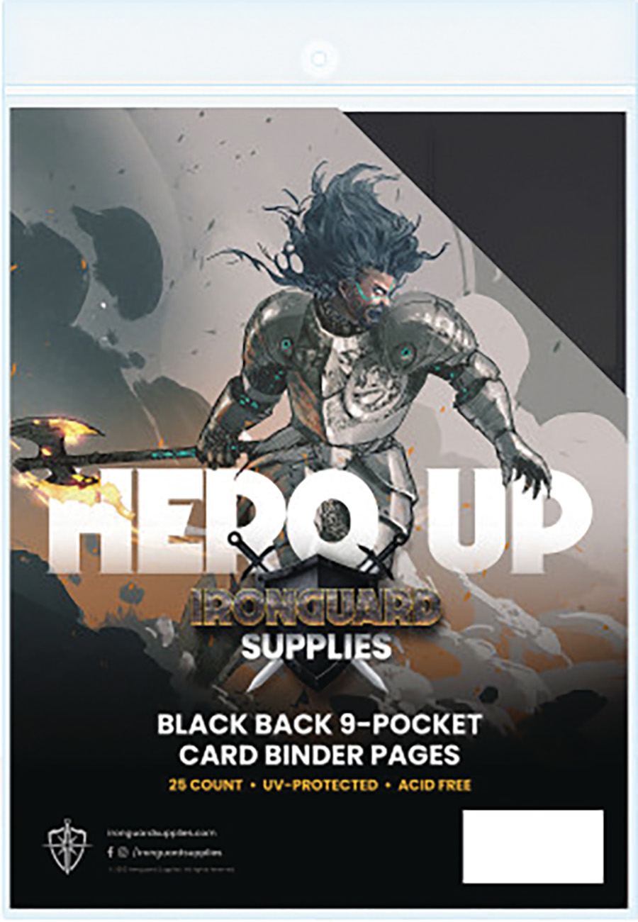 Ironguard 9-Pocket Page 25-Count Black Pack
