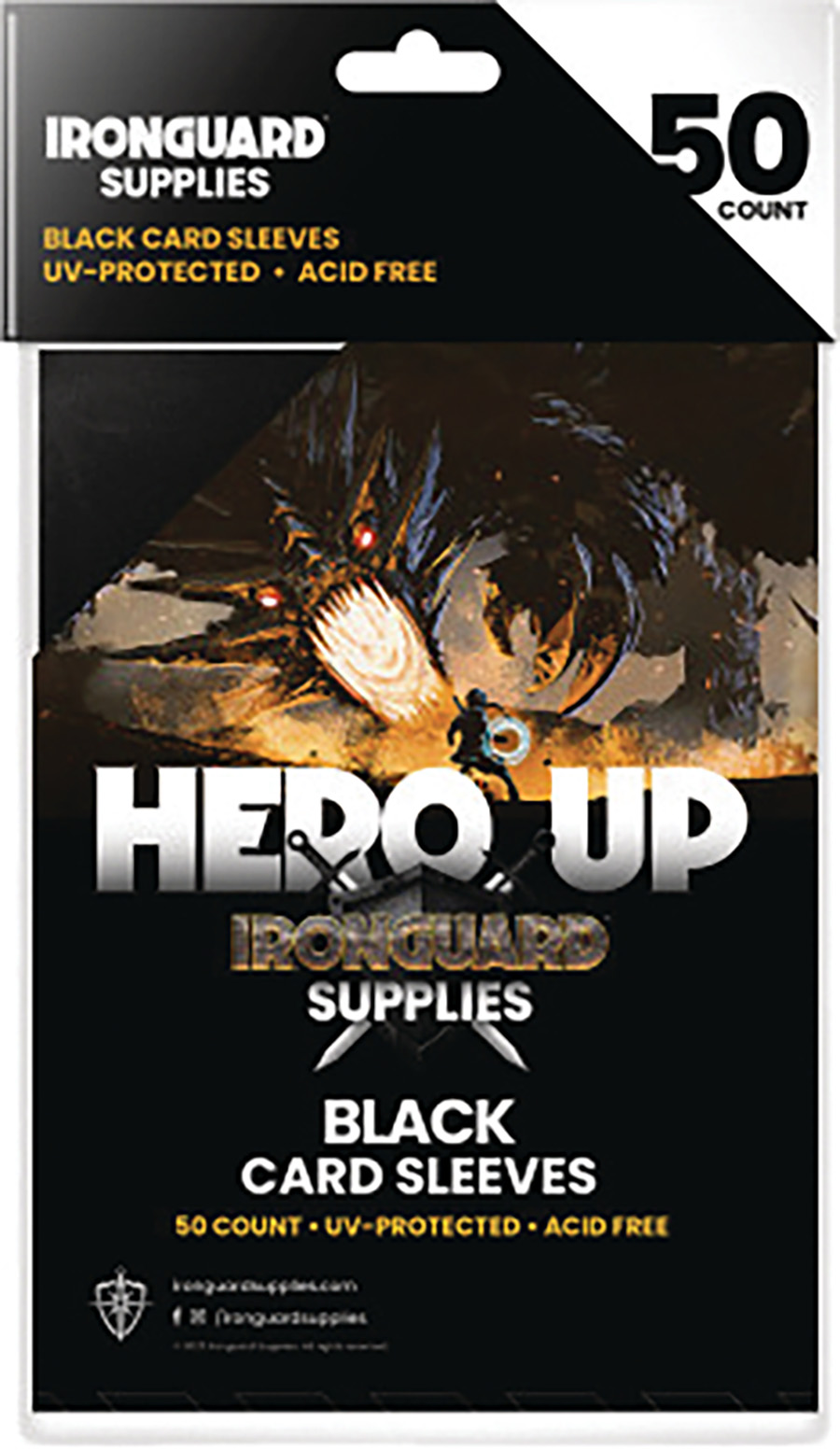 Ironguard Deck Protector Sleeves 50-Pack - Black
