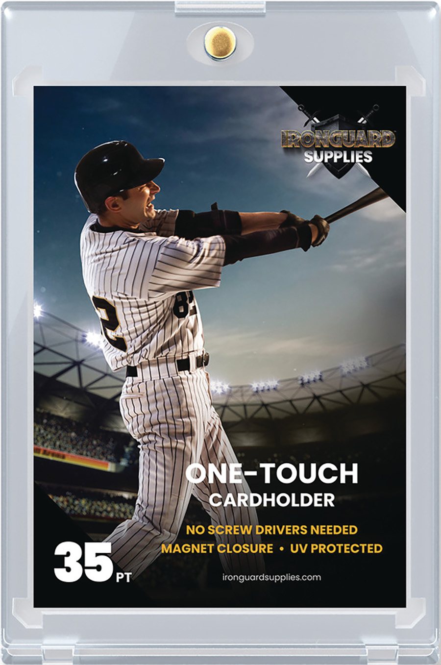 Ironguard One-Touch Magnetic Card Holder 35pt Retail Pack (25 Holders)