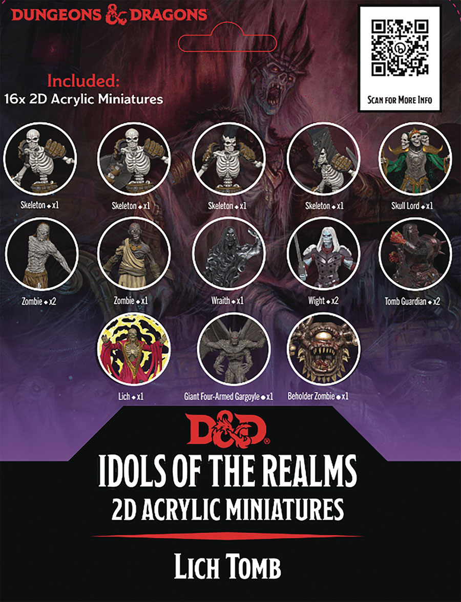 Dungeons & Dragons Idols Of The Realms 2D Acrylic Miniature Set - Lich Tomb