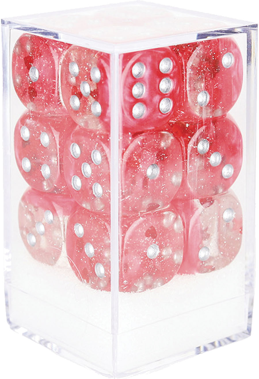 D6 16mm 12-Piece Dice Set - Hearts