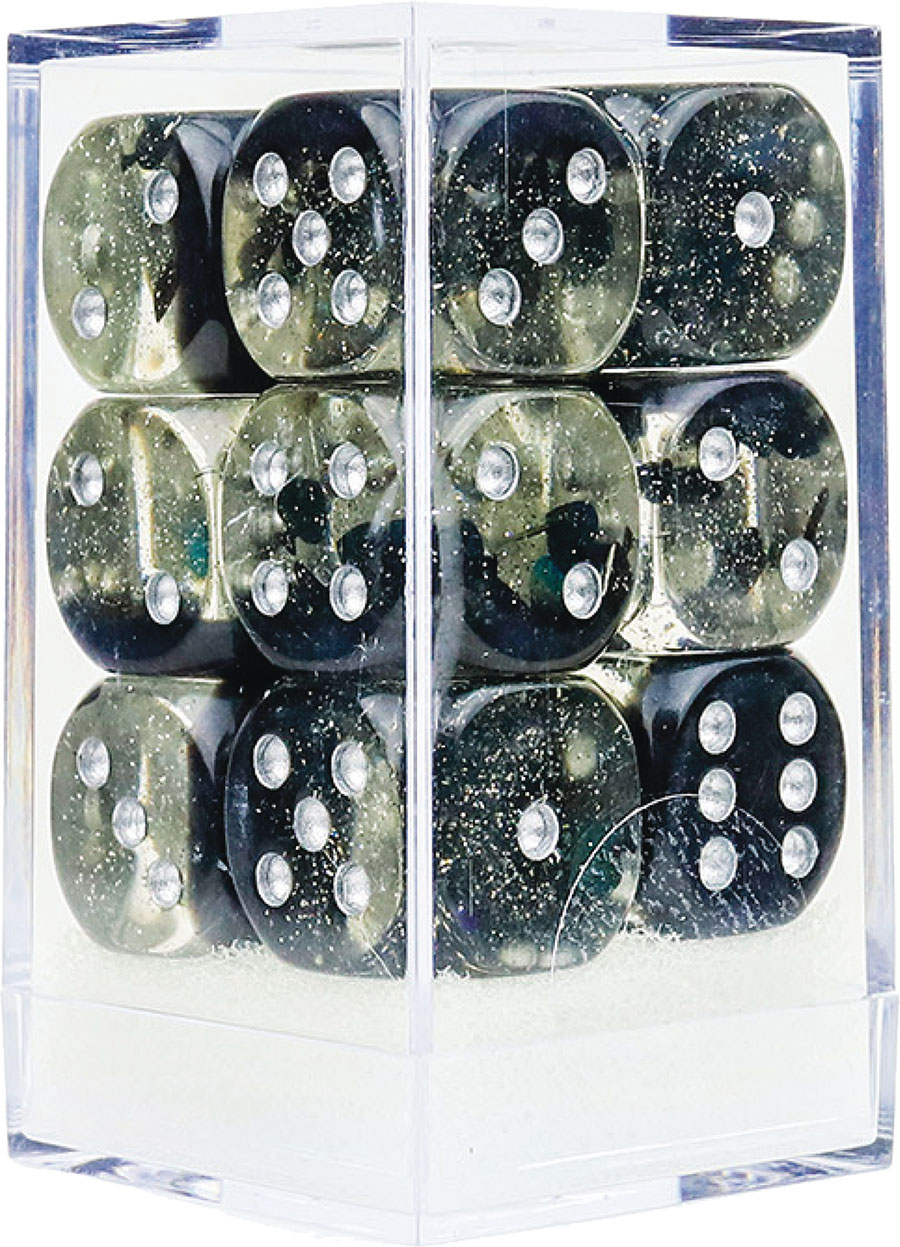 D6 16mm 12-Piece Dice Set - Spades