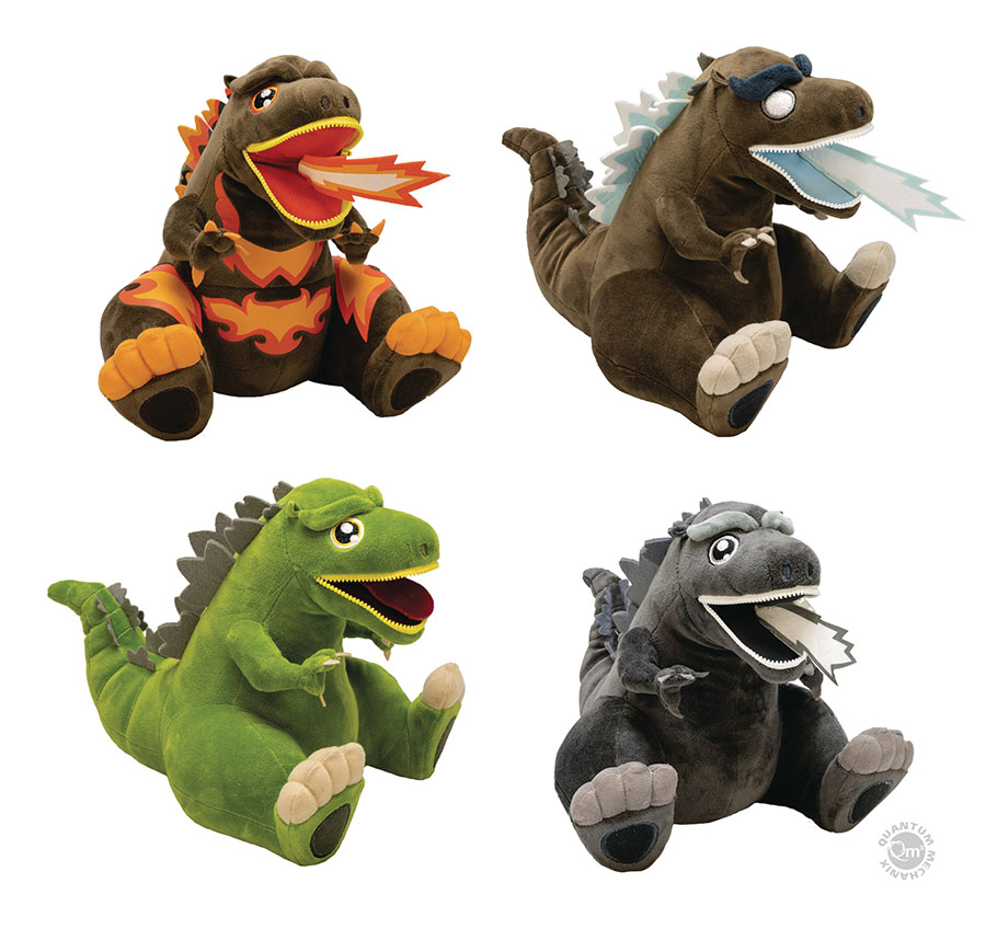 Godzilla Previews Exclusive Zippermouth Plush 4-Piece Assortment Case