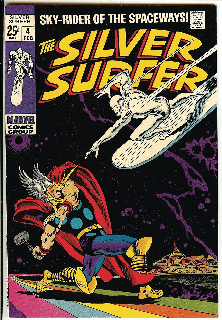 Marvel Comics 16-Inch x 12-Inch Metal Sign - Silver Surfer 4