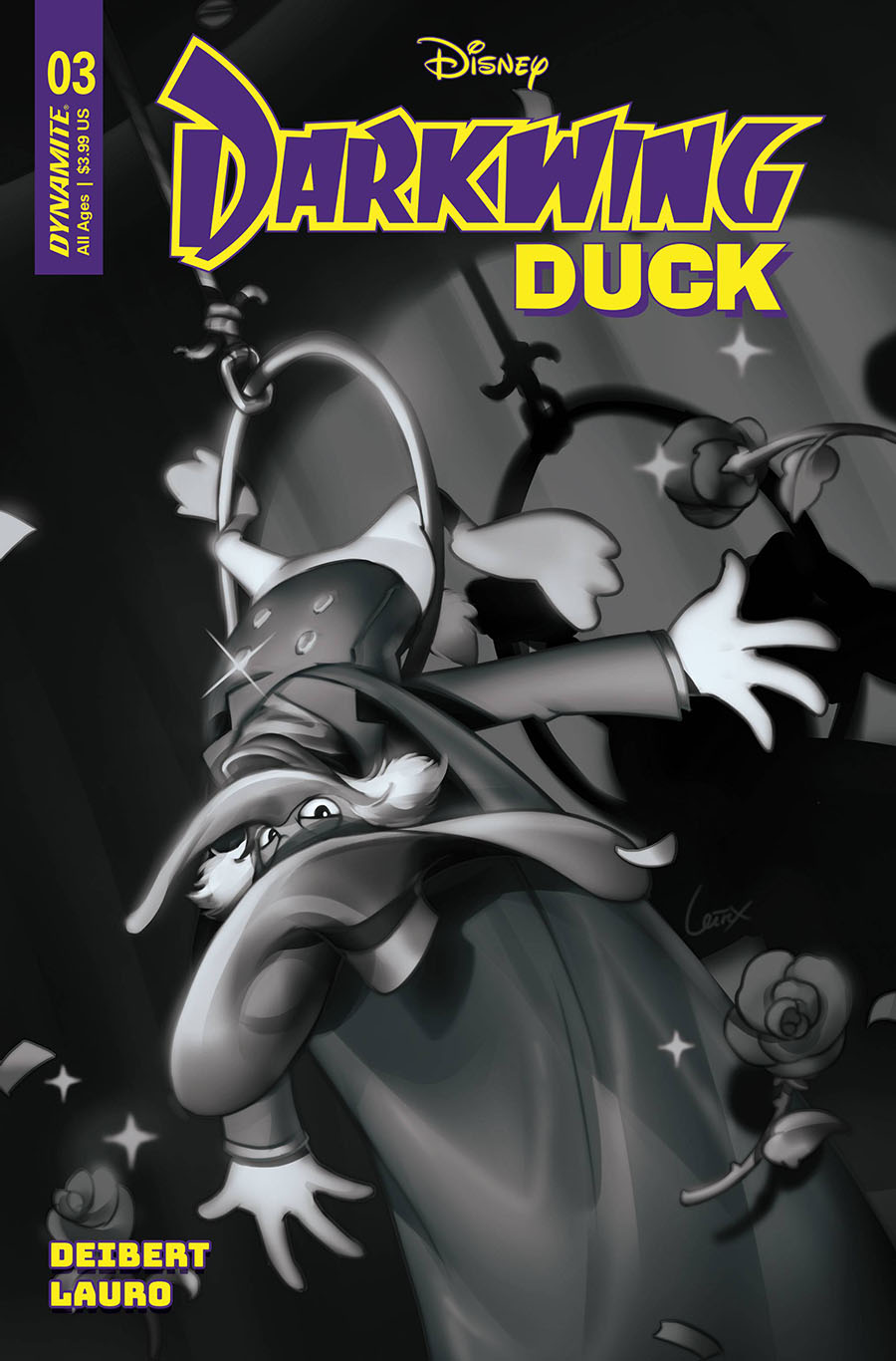 Darkwing Duck Vol 3 #3 Cover H Incentive Lesley Leirix Li Black & White Cover