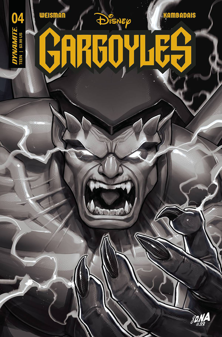 Gargoyles Vol 3 #4 Cover I Incentive David Nakayama Black & White Cover