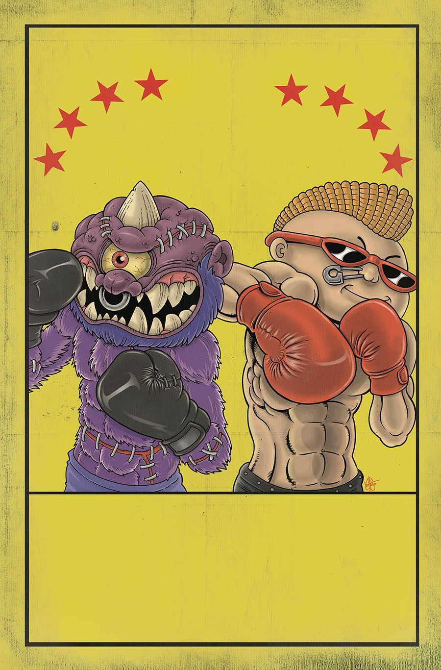 Madballs vs Garbage Pail Kids Time Again Slime Again #2 Cover H Incentive Ken Haeser Vintage Fight Poster Card Stock Virgin Cover