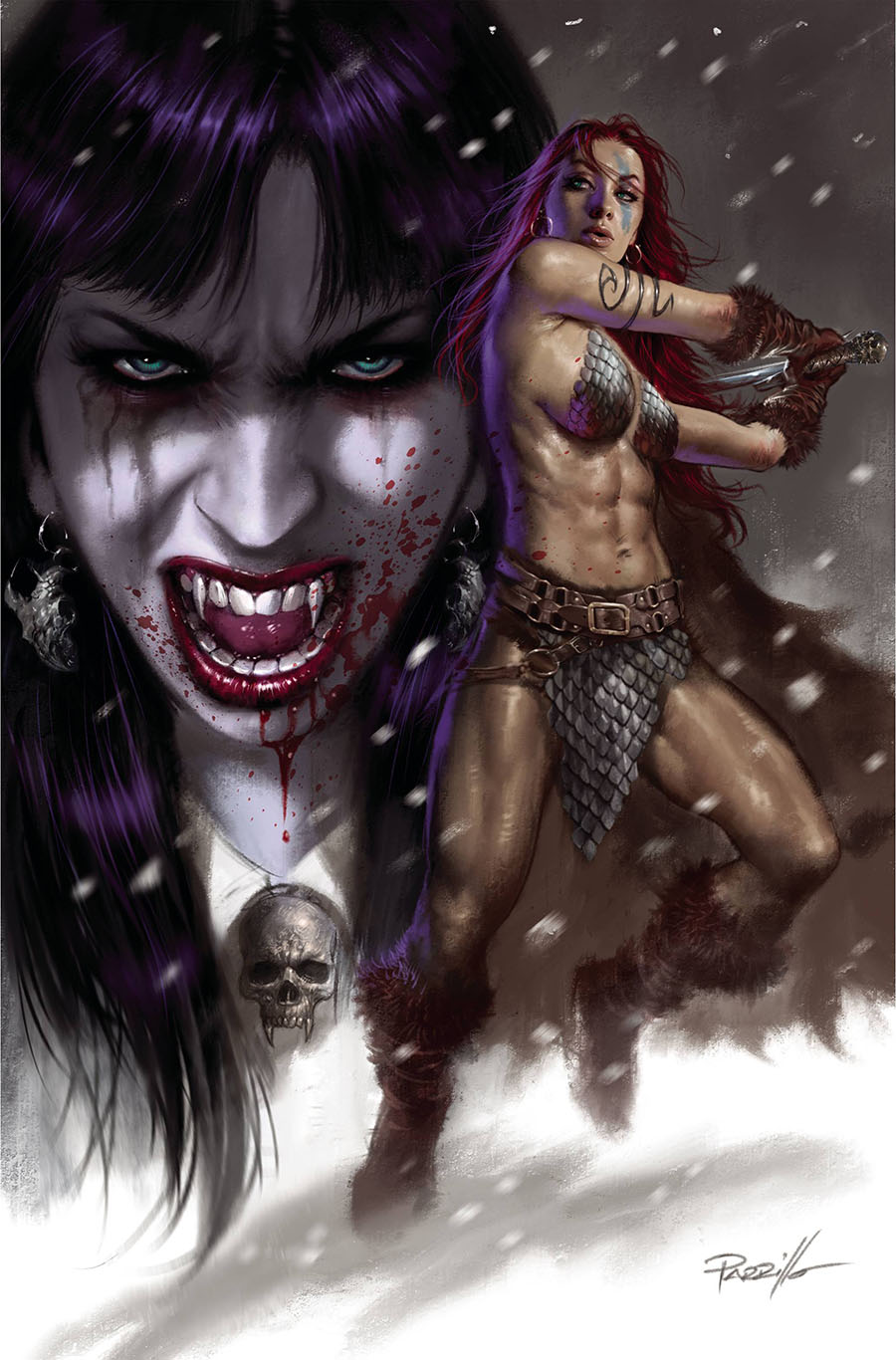 Vampirella vs Red Sonja #5 Cover K Limited Edition Lucio Parrillo Virgin Cover
