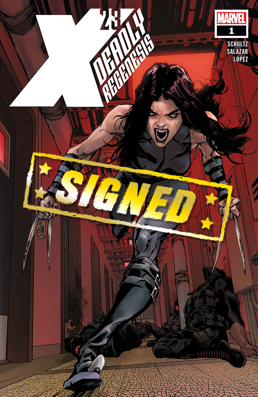 X-23 Deadly Regenesis #1 Cover H DF Silver Signature Series Signed By Erica Schultz