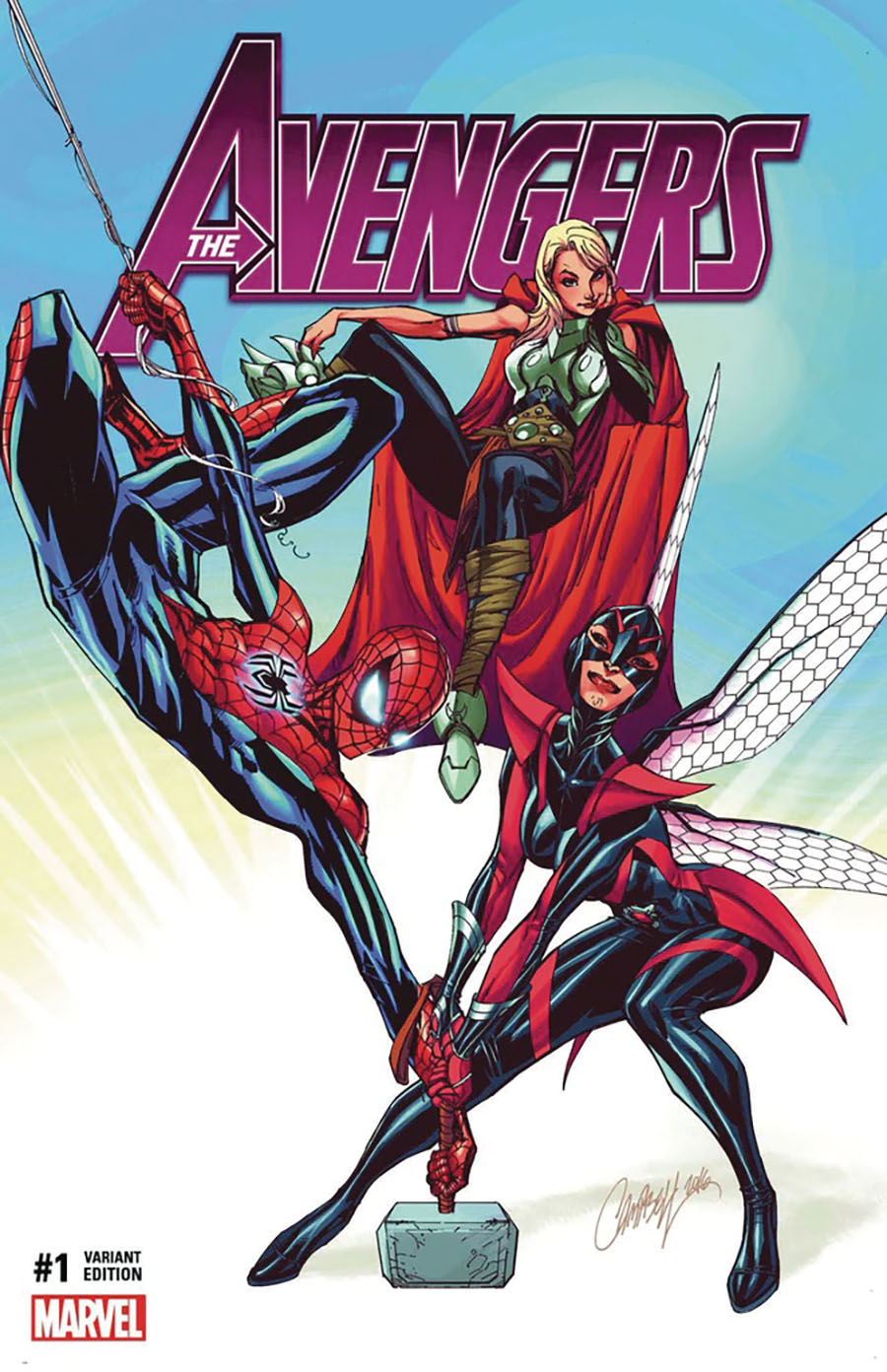 Avengers Vol 6 #1 Cover M DF Comicxposure Exclusive J Scott Campbell Variant Cover