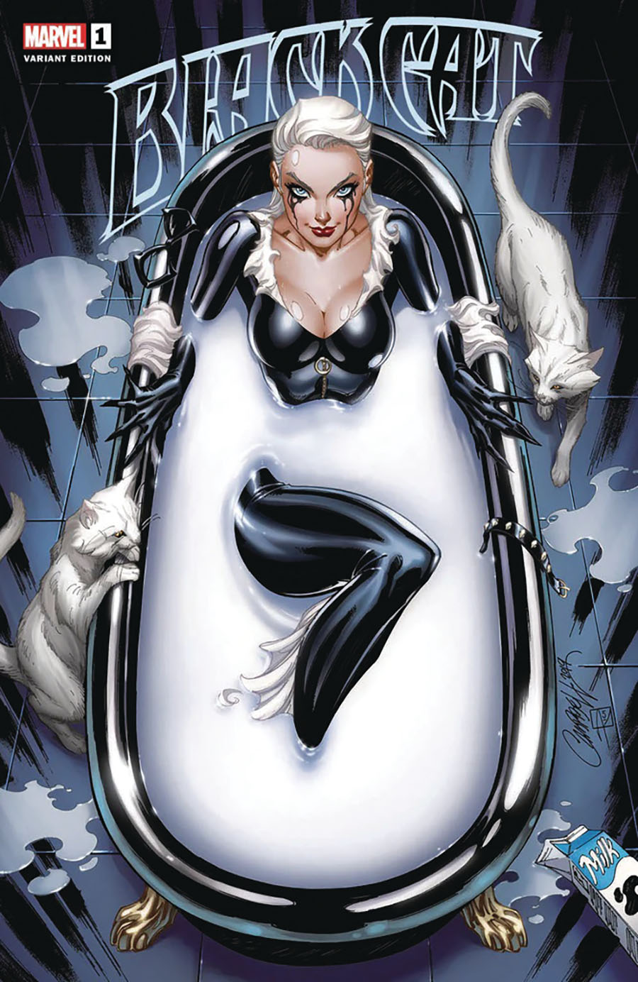 Black Cat #1 Cover R DF Comicxposure Exclusive J Scott Campbell Variant Cover