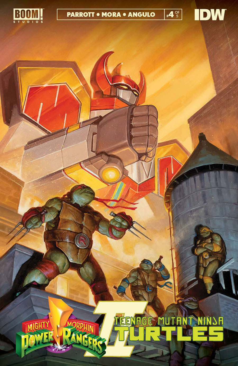 Mighty Morphin Power Rangers Teenage Mutant Ninja Turtles II #4 Cover I Incentive EM Gist Virgin Variant Cover