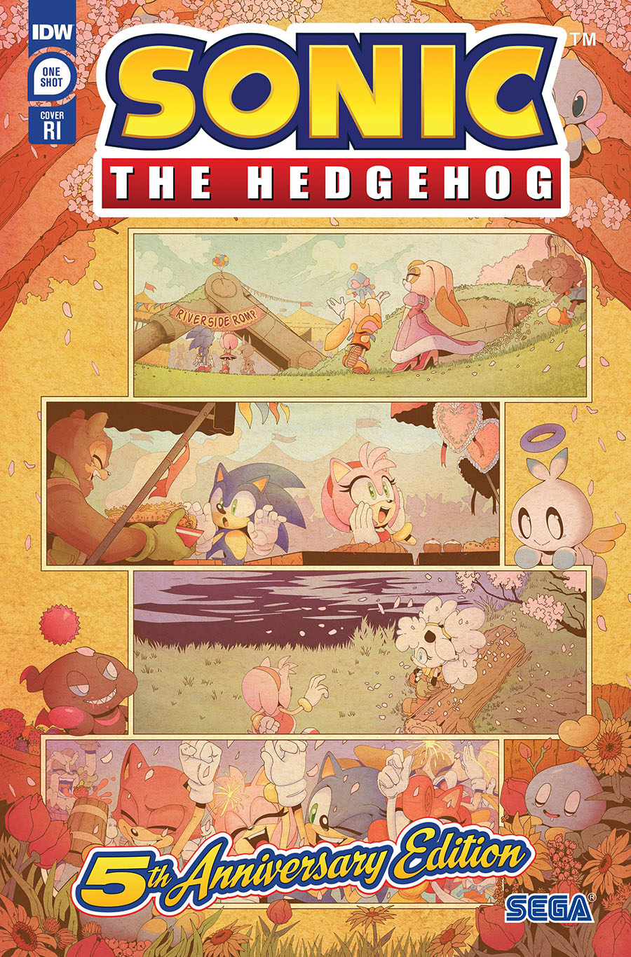 Sonic The Hedgehog Vol 3 #1 5th Anniversary Edition Cover E Incentive Adam Bryce Thomas Variant Cover