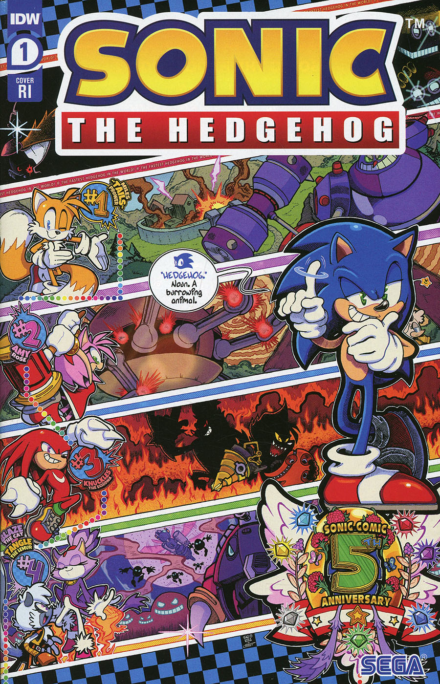 Sonic The Hedgehog Vol 3 #1 5th Anniversary Edition Cover G Incentive Jonathan Gray Variant Cover