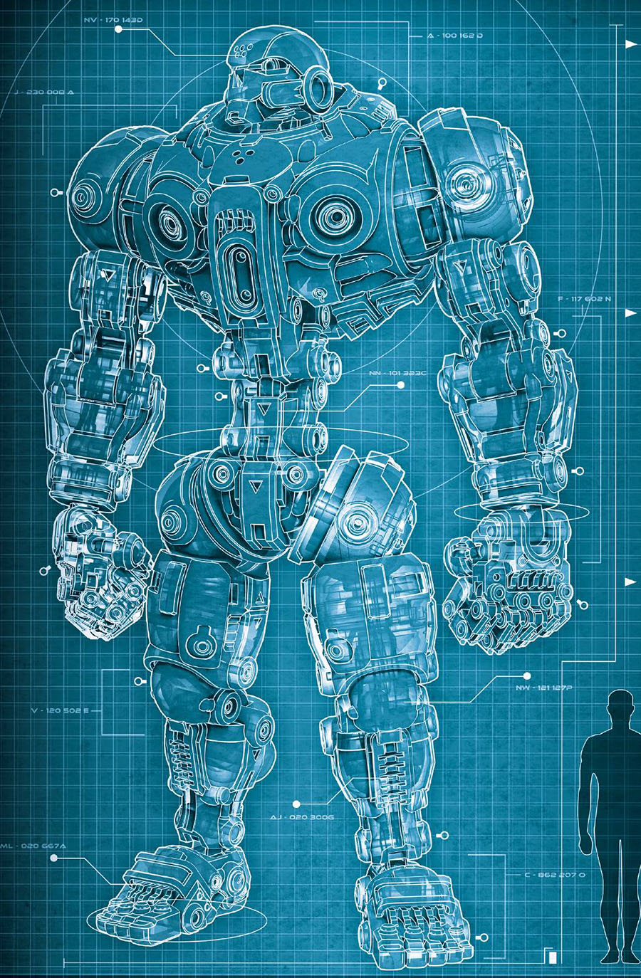 Astrobots #1 Cover H Incentive Aaron Thomas Apollo Blueprint Design Variant Cover