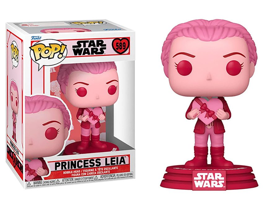 POP Star Wars Valentines Day Princess Leia Vinyl Bobble Head