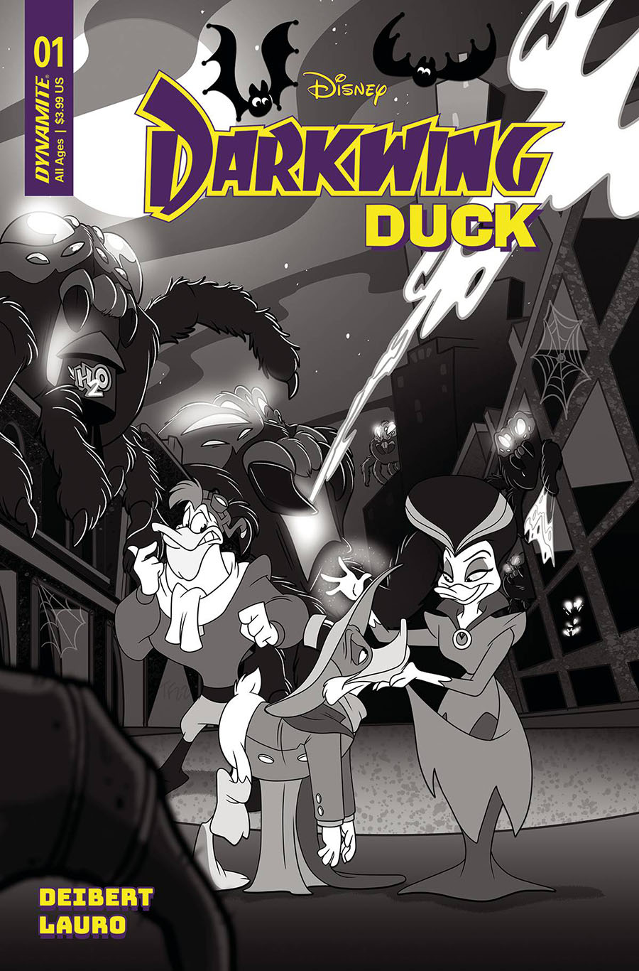 Darkwing Duck Vol 3 #1 Cover Z-I Incentive Trish Forstner Black & White Cover
