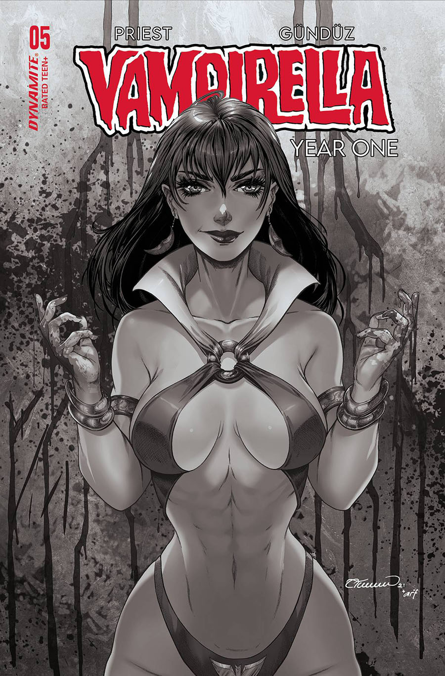 Vampirella Year One #5 Cover U Incentive Collette Turner Black & White Cover