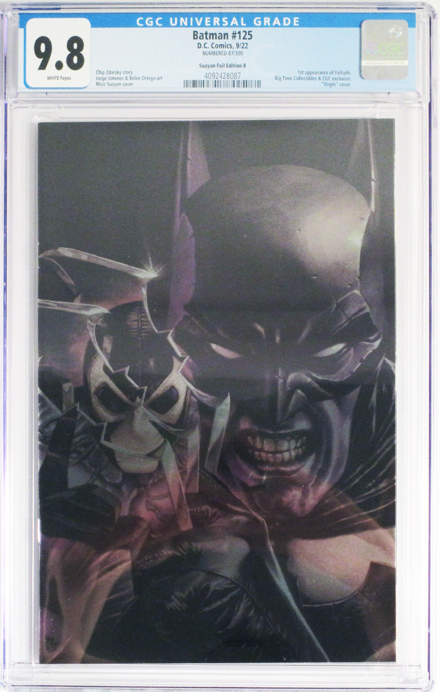 Batman Vol 3 #125 Cover T CGC 9.8 Mico Suayan Foil Variant Cover