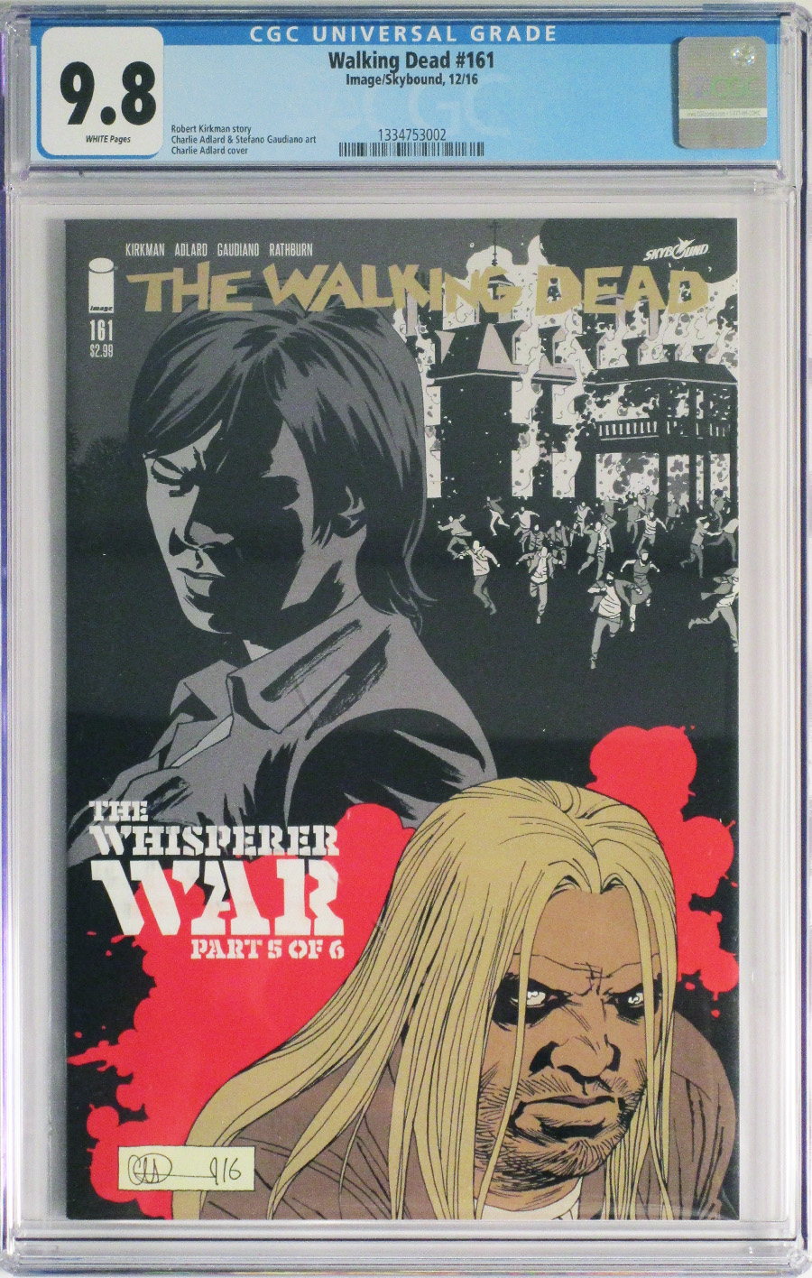 Walking Dead #161 Cover C Charlie Adlard & Dave Stewart CGC 9.8