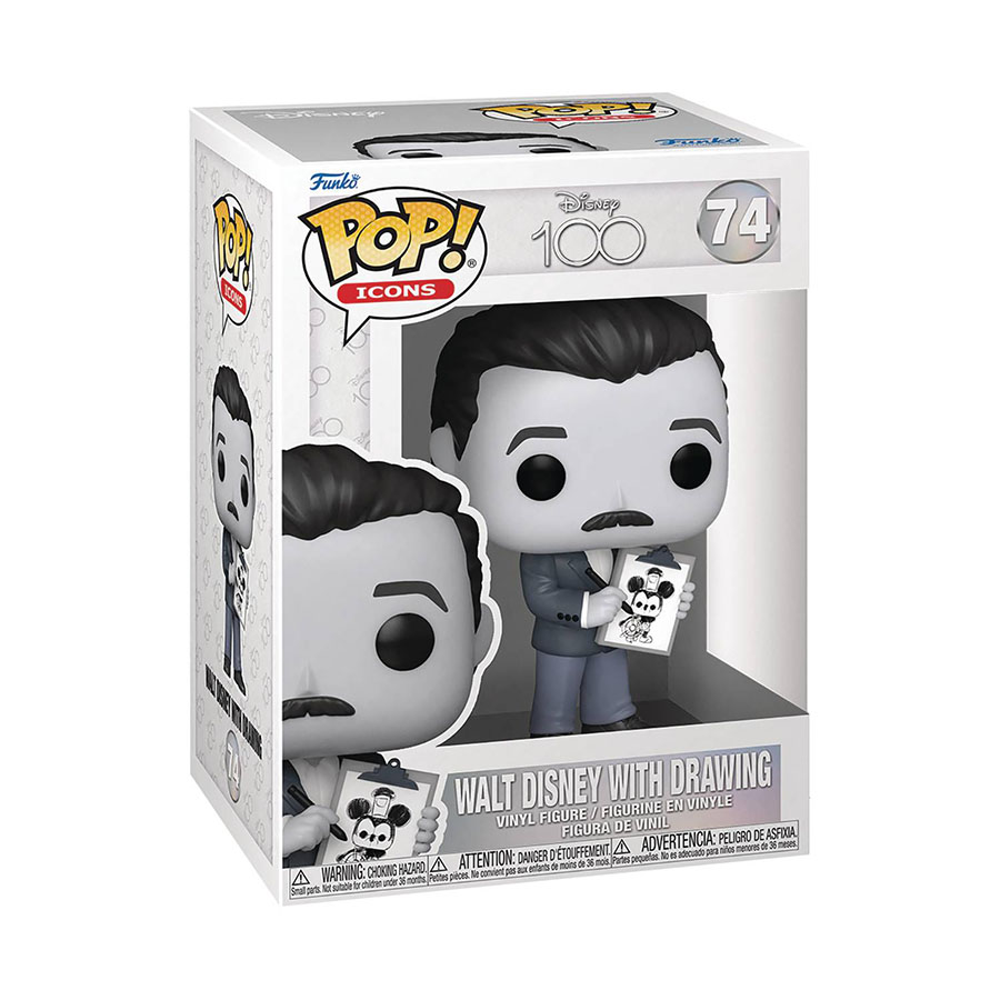 POP Icons D100 Walt Disney With Drawing Vinyl Figure