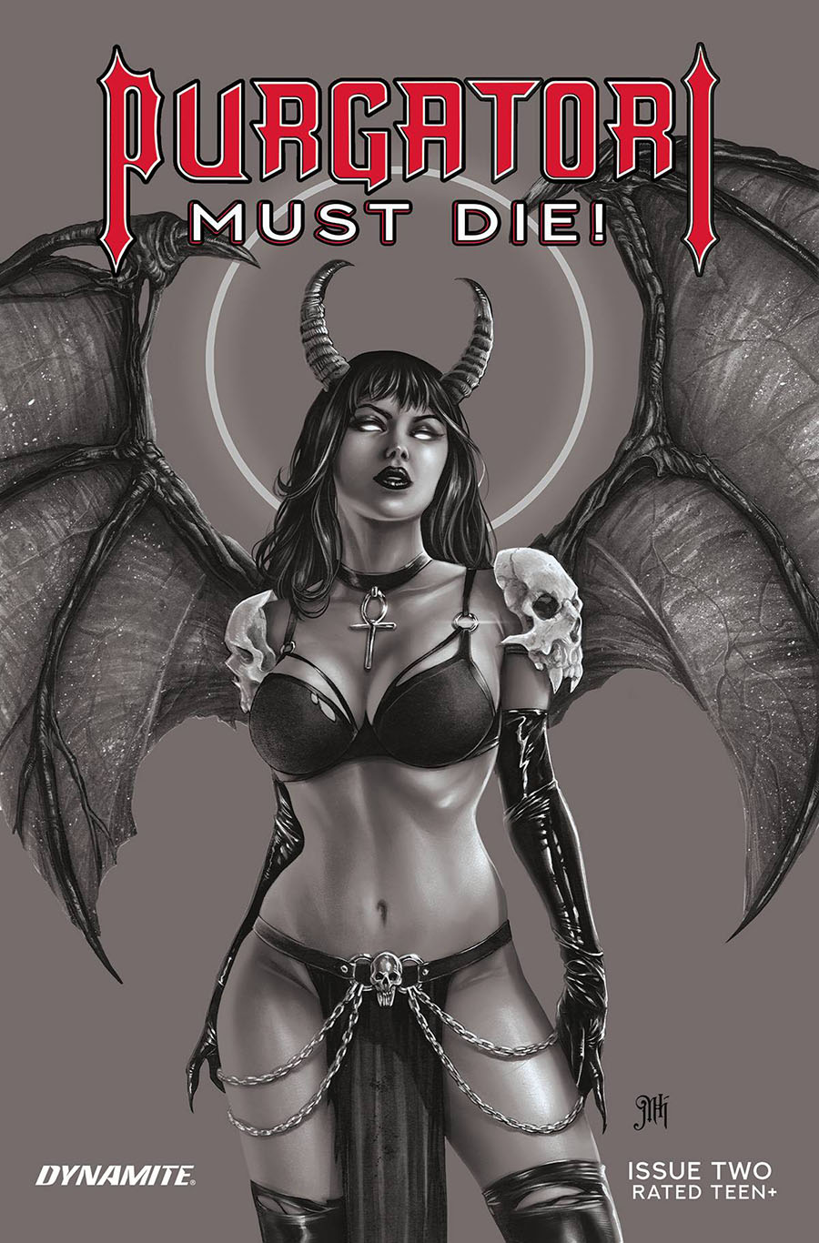 Purgatori Must Die #2 Cover K Incentive Mike Krome Black & White Cover