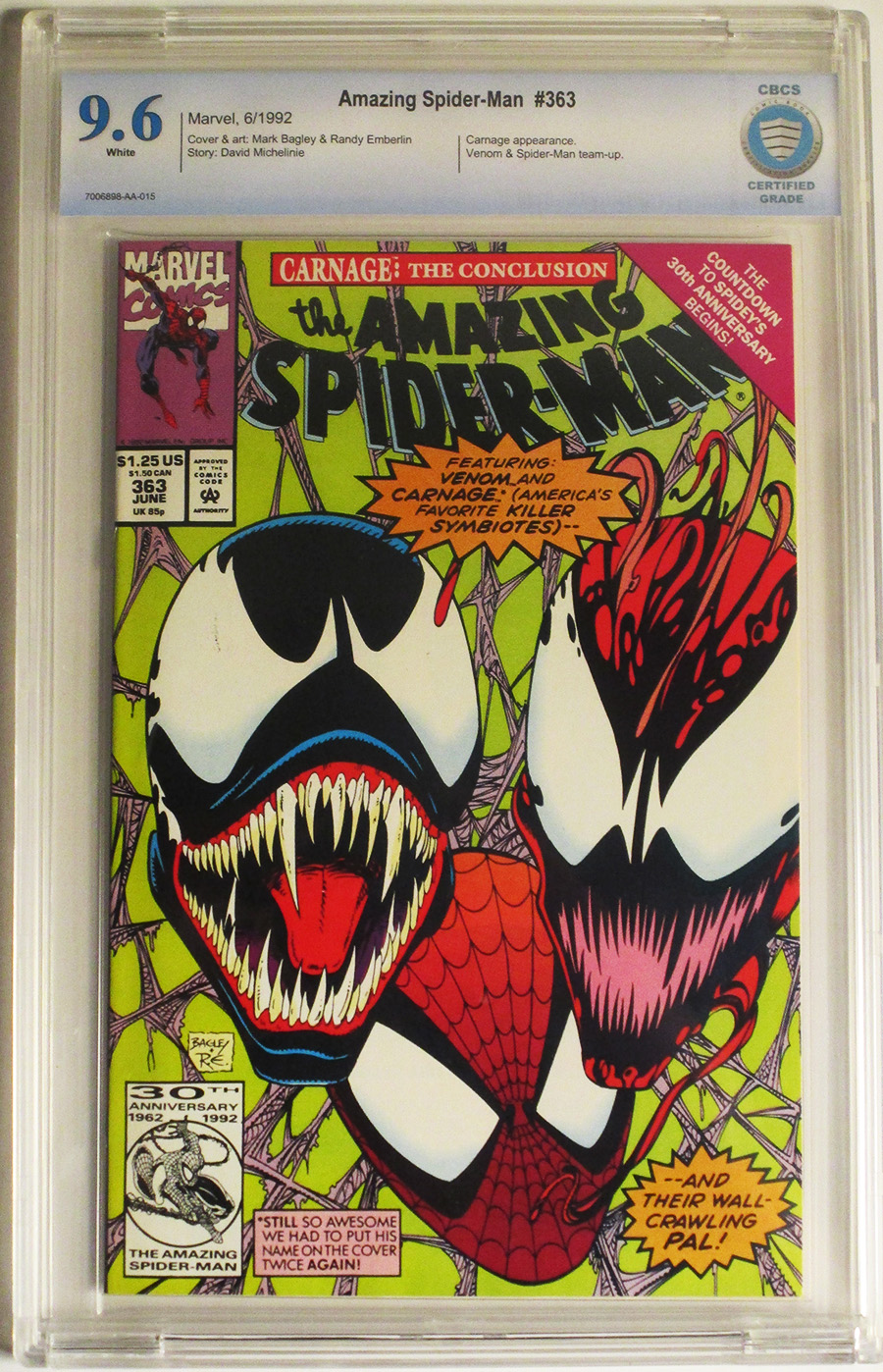 Amazing Spider-Man #363 Cover B CBCS 9.6